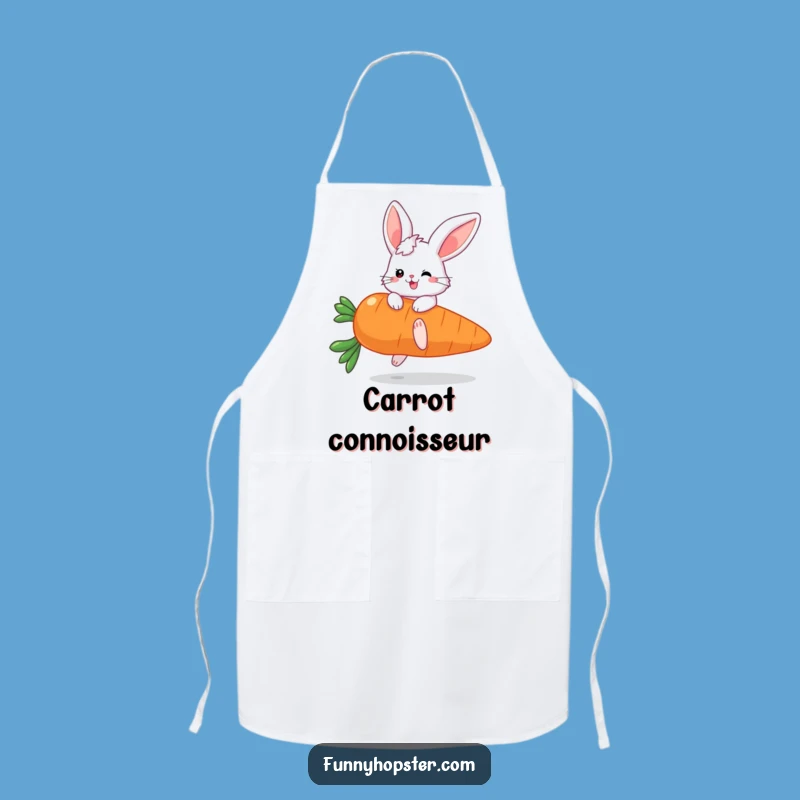 Funny Fluffy Bunny Carrot Apron: Cook Up Some Laughs in Style!