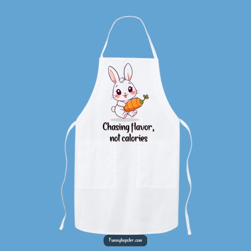 Funny Rabbit Carrot Chase Apron - Cook & Play with Humor