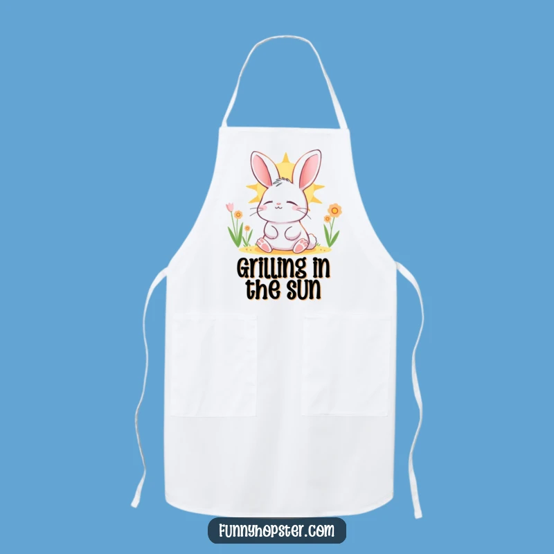 Funny Relaxed Rabbit Apron: Cook with Calm - Fun Gift!