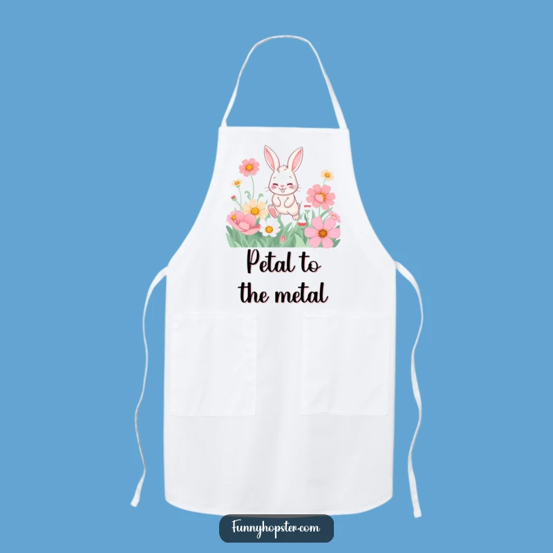 Funny Mischievous Rabbit Flower Apron: Cook with Playful Style!