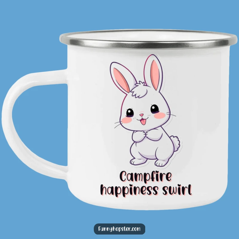 Funny Giddy Rabbit Camping Mug: Happy Trails, Adventure Gift