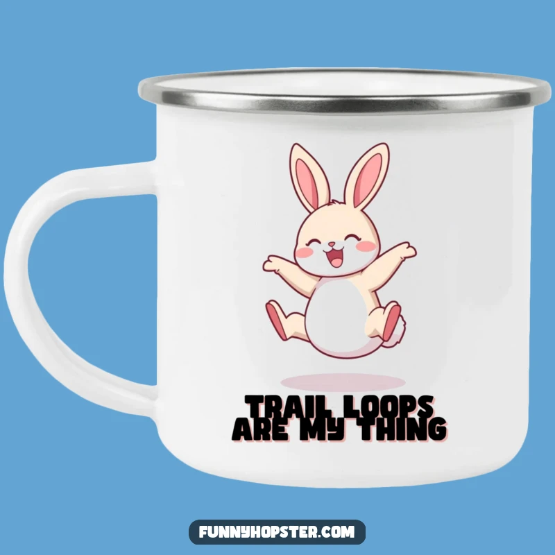 Funny Rabbit Cartwheel Camping Mug: Your Joyful Adventure Companion