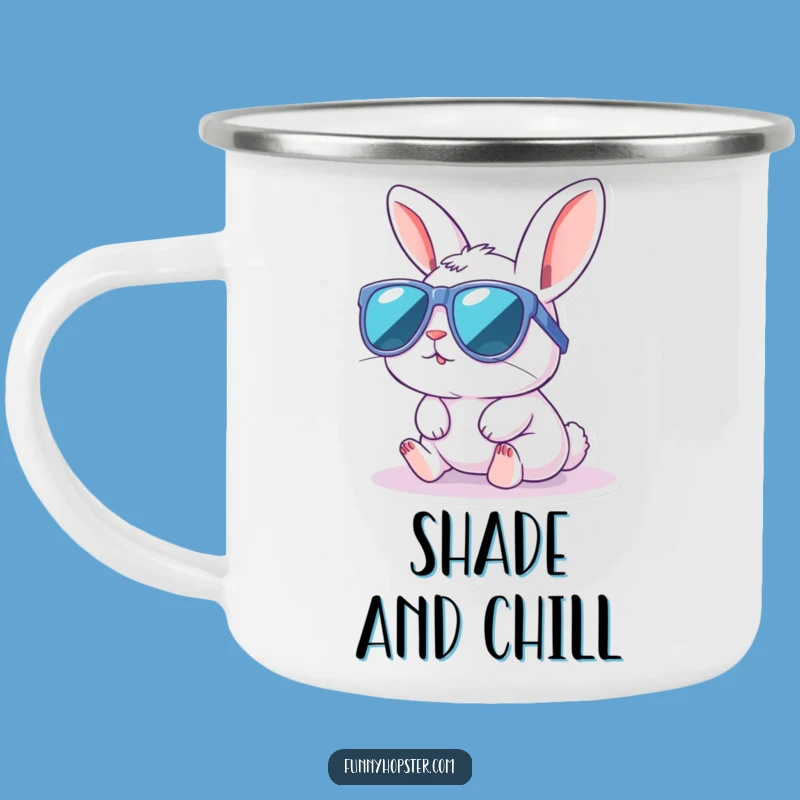 Funny Kawaii Rabbit Sunglasses Camping Mug: Chill Adventures & Cool Sips!