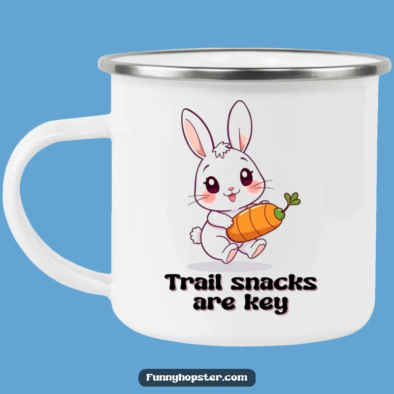 Funny Rabbit Carrot Chase Camping Mug - Adventure Fuel & Fun