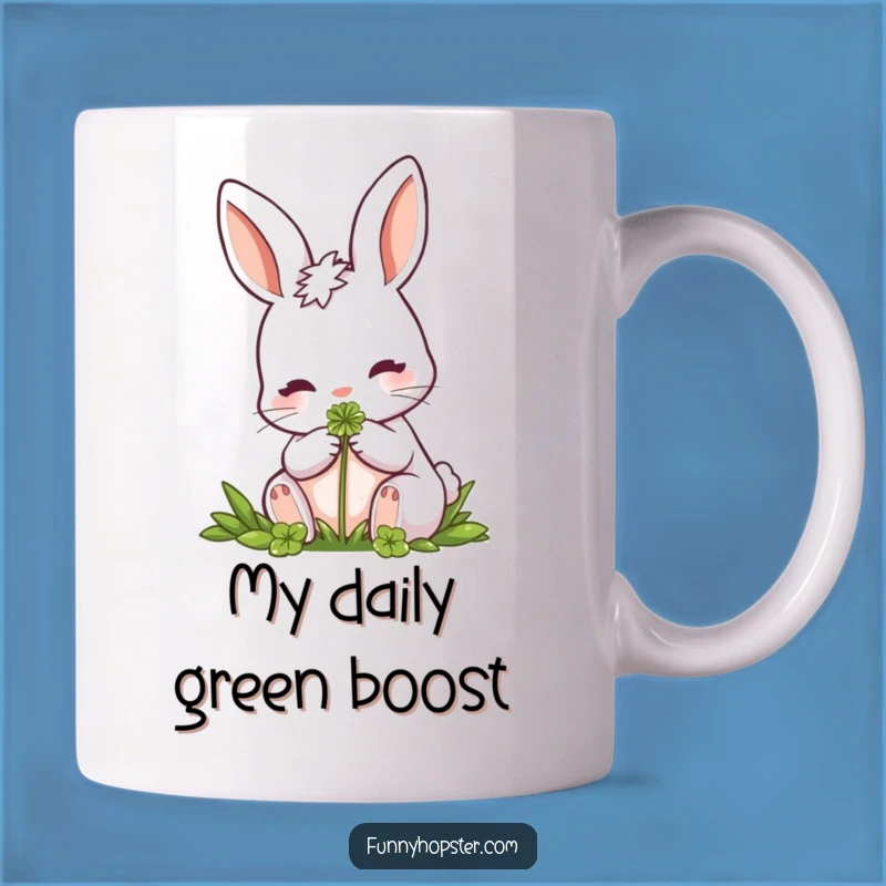 Funny Rabbit Clover Nibbler Mug: A Delightful & Funny Gift for Nature Lovers