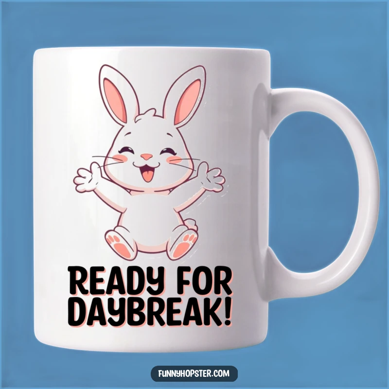 Funny Happy Rabbit Mug: Ready to Spring, Perfect Enthusiast Gift