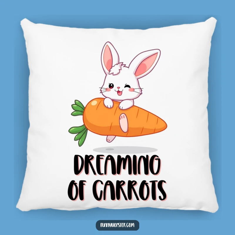 Comfy Funny Fluffy Bunny Carrot Pillow: Add Humor to Your Decor!