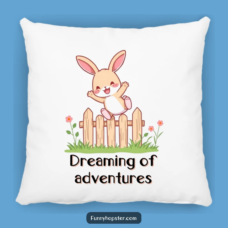 Funny Leaping Rabbit Pillow: Cozy Joy - Sweet Funny Gift!