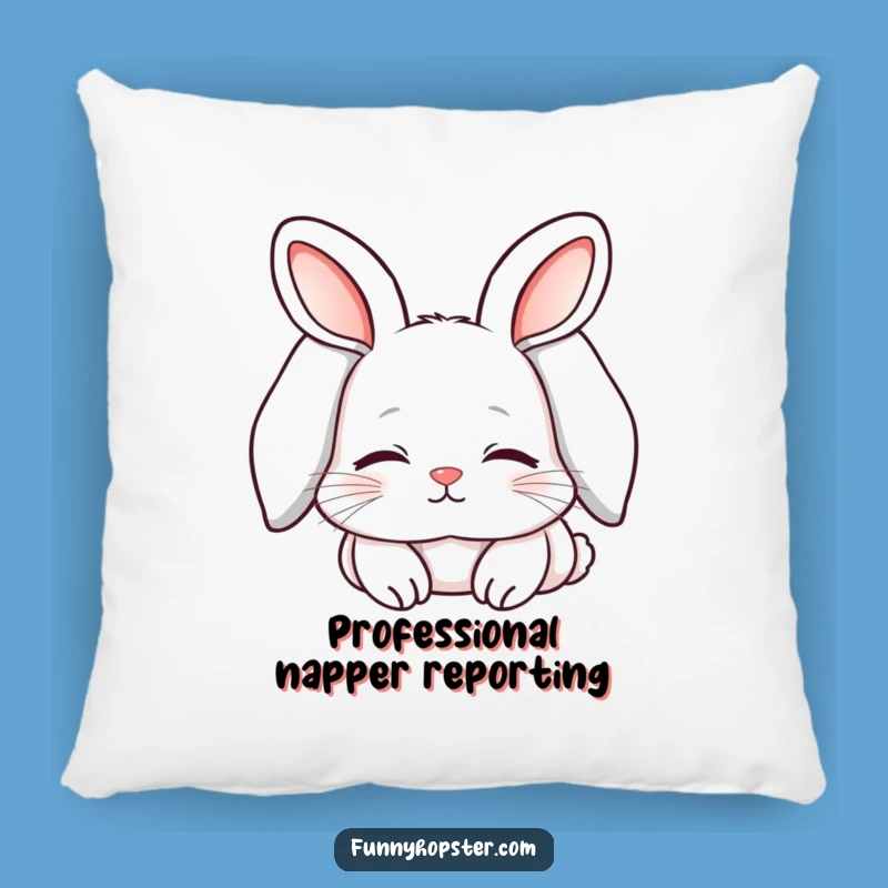 Funny Sleepy Kawaii Rabbit Pillow: Cozy Comfort & Sweet Dreams!