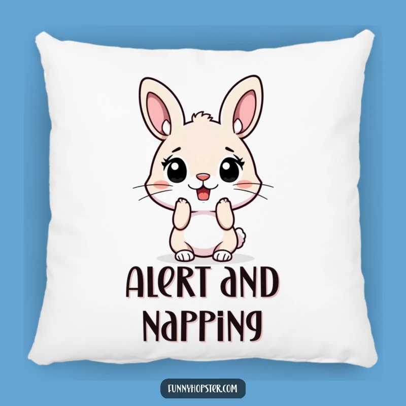 Funny Surprised Rabbit Pillow: Plush Shock, Cozy Comfort Gift