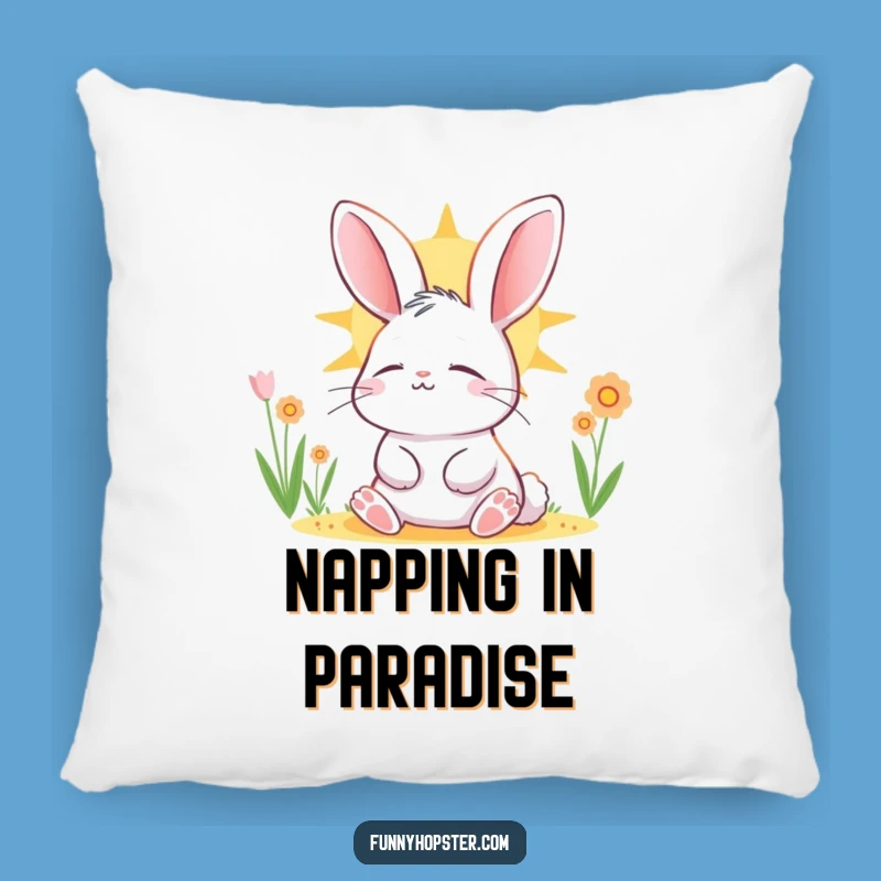 Funny Relaxed Rabbit Pillow: Cozy Serenity - Sweet Funny Gift!