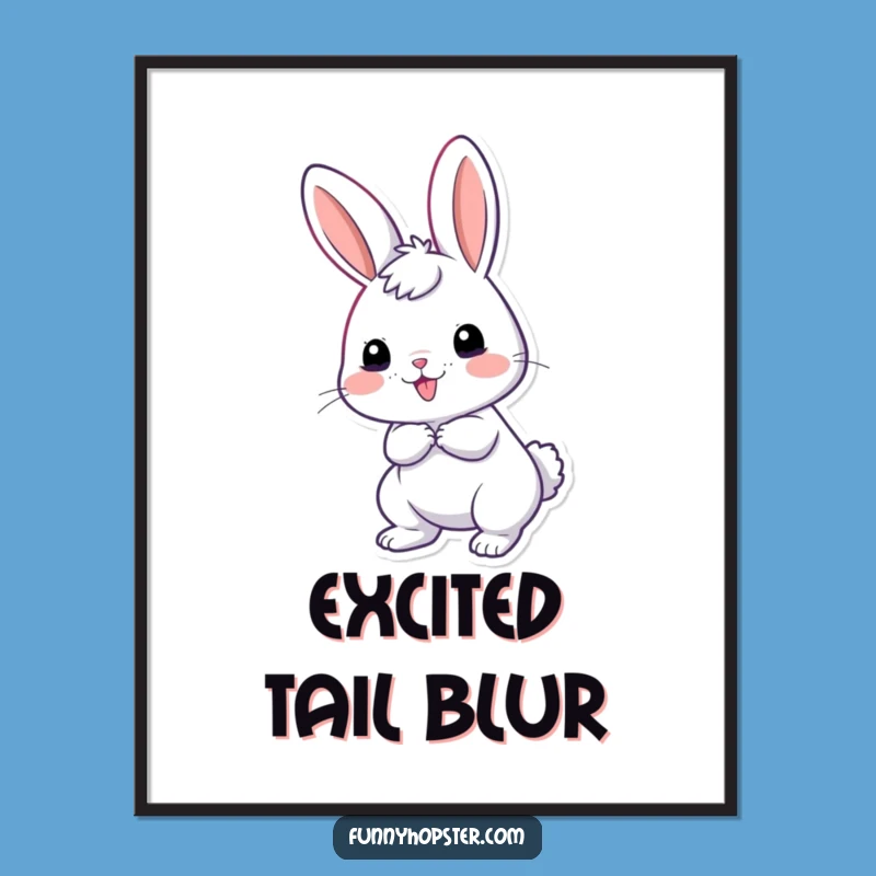 Funny Giddy Rabbit Digital Art: Wiggling Joy for Your Walls