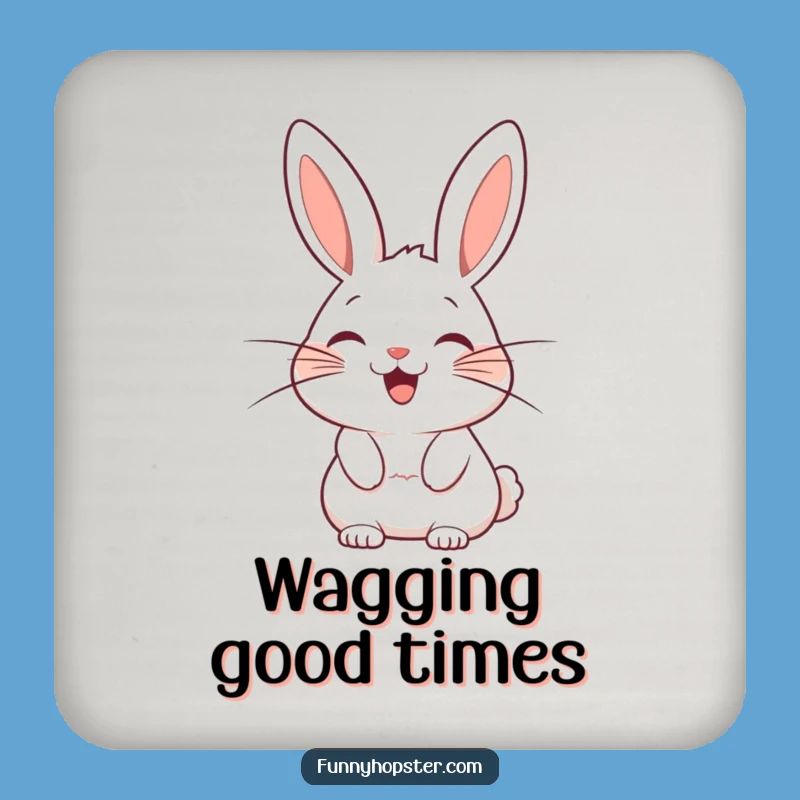 Funny Whiskered Rabbit Coaster: Protect Surfaces with Charm!