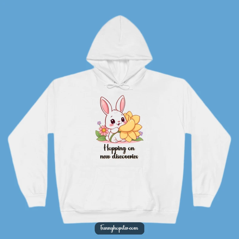 Cozy Funny Rabbit Hoodie: Surprise Bloom Sweatshirt, Warm and Adorable Funny Gift