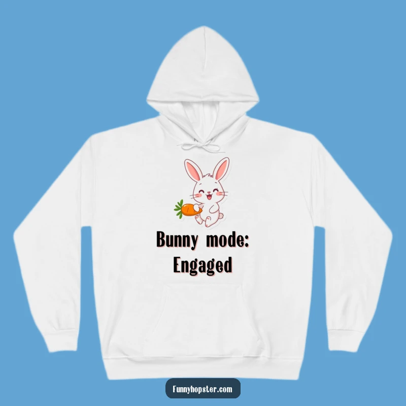 Funny Rabbit Carrot Hoodie: Happy Hopper, Cozy & Cute Comfort