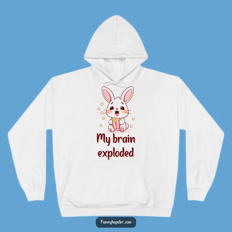 Cozy Funny Surprised Bunny Popcorn Hoodie: Ultimate Comfort for Movie Marathons