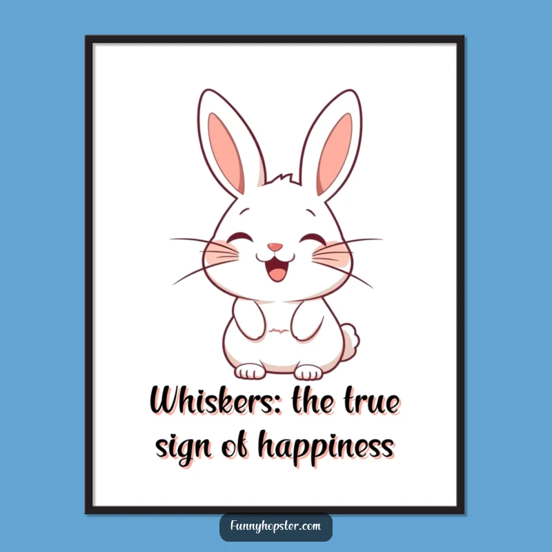 Funny Free Printable Wall Art: Whiskers Rabbit - Whimsical Downloadable Decor