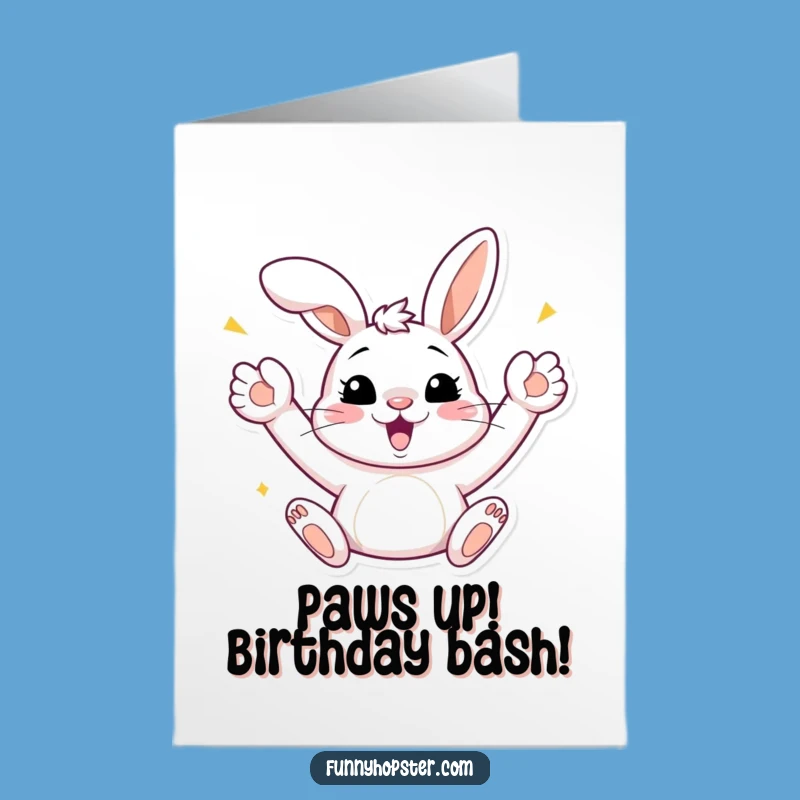 Free Printable Celebrating Bunny Birthday Card - Funny Downloadable Party Starter