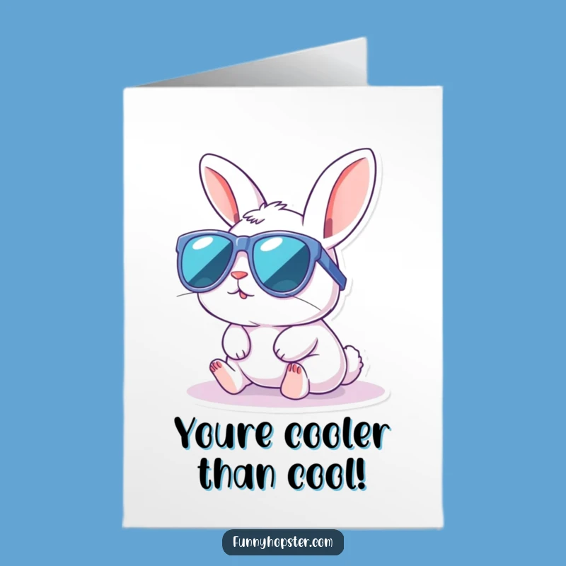 Free Printable Congratulations Card Funny Kawaii Rabbit Sunglasses Sunbath Gift