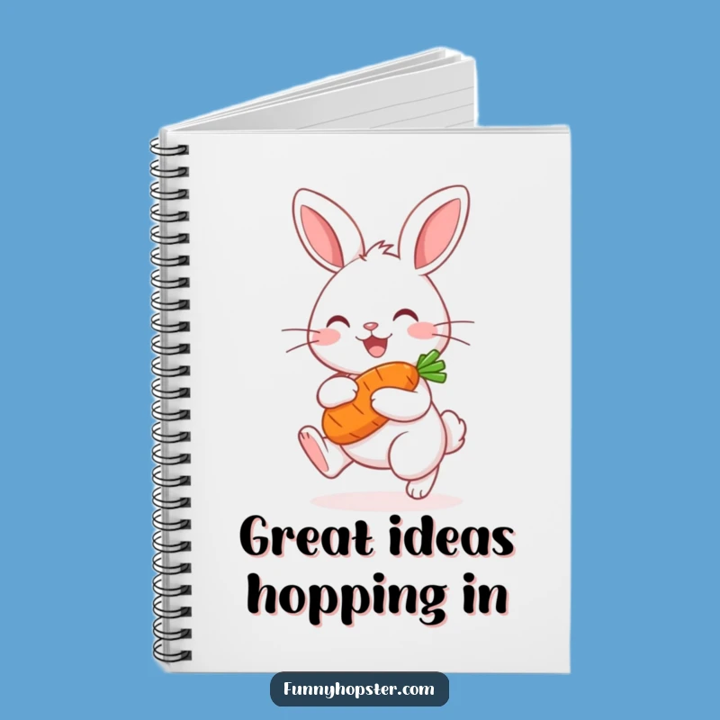 Funny Kawaii Rabbit Carrot Notebook: Jot Down Ideas with Joyful Hopping Flair