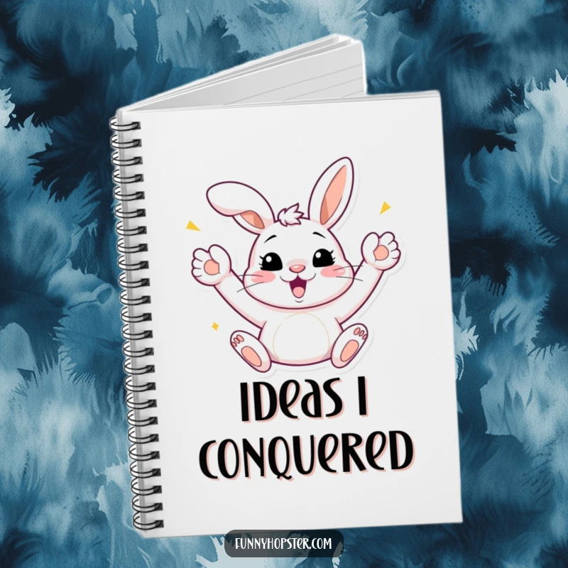 Funny Bunny Celebration Notebook: A notebook with a bunny celebrating with paws up, ideal for journaling happy moments, perfect funny gift.