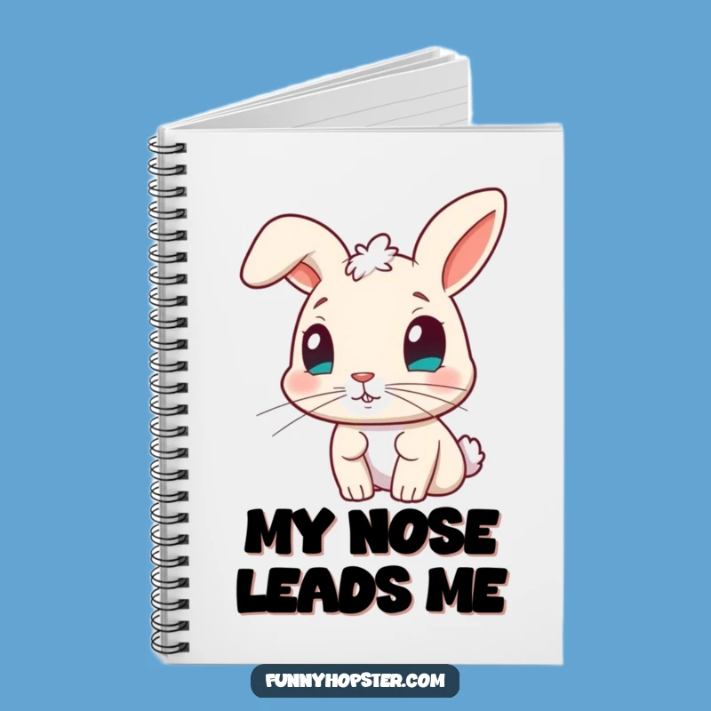 Funny Curious Rabbit Nose Twitch Notebook - For Your Intrigued Thoughts