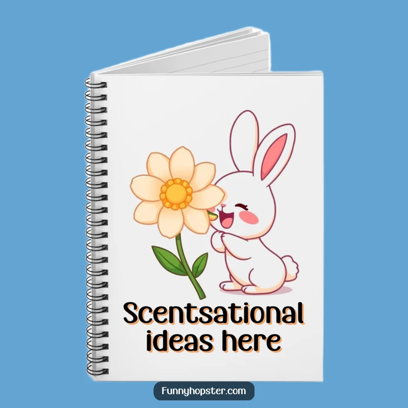 Funny Kawaii Rabbit Flower Sniff Notebook: Jot Down Ideas with Cute Flair