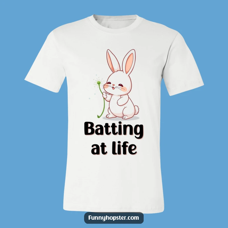 Funny Rabbit Dandelion T-Shirt: Playful Character for a Humorous Gift