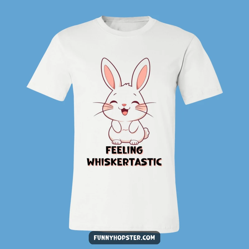 Funny Whiskered Rabbit Wag T-Shirt: Express Your Delight!