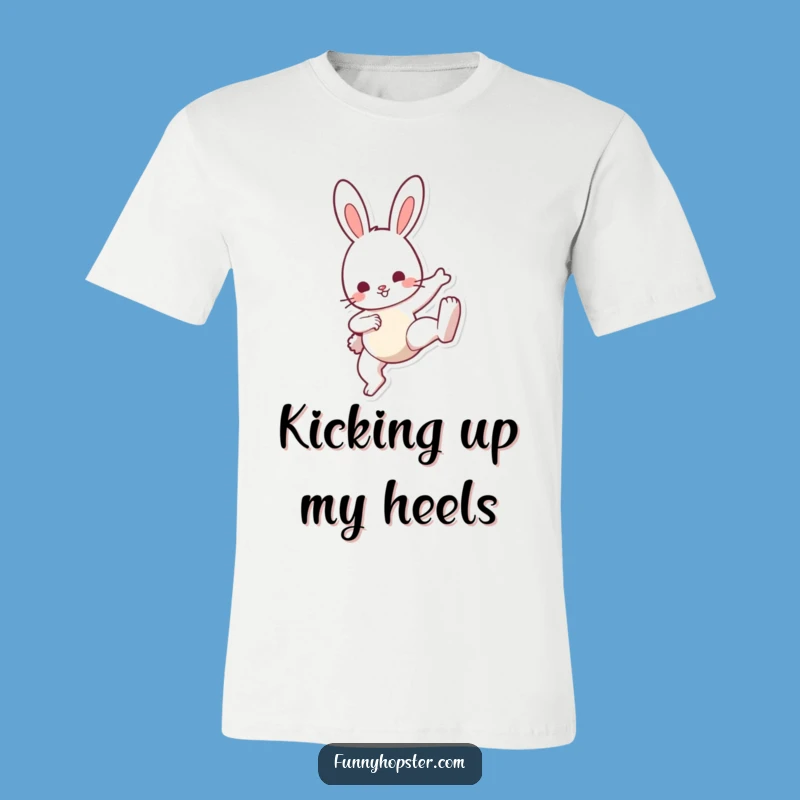 Funny Bunny Kick T-Shirt: Energetic Action Tee, Awesome Playful Funny Gift