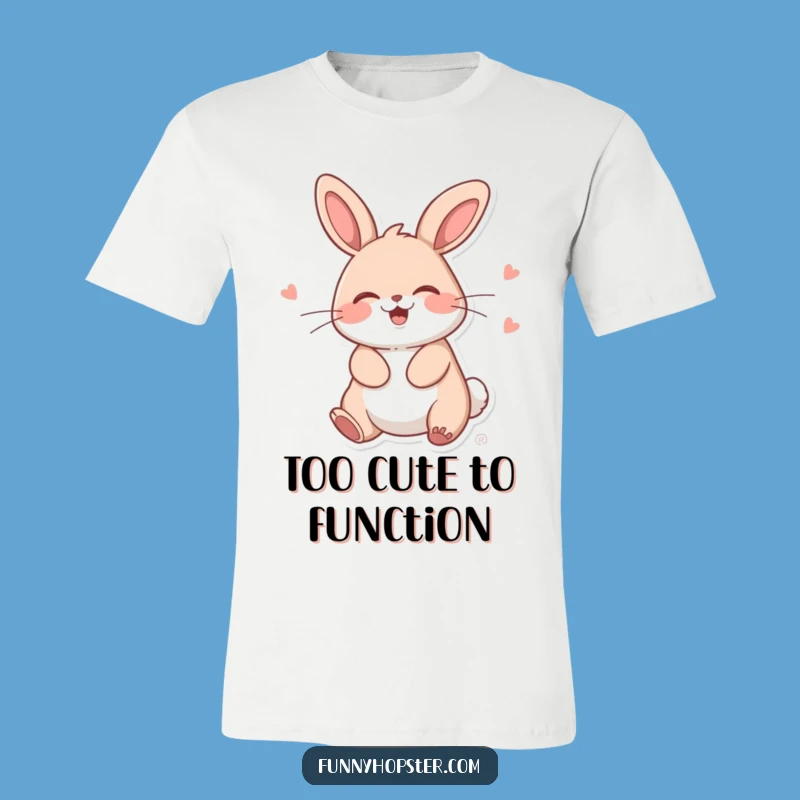 Funny Kawaii Rabbit Wiggle T-Shirt: Giggling Bunny Style for Maximum Fun