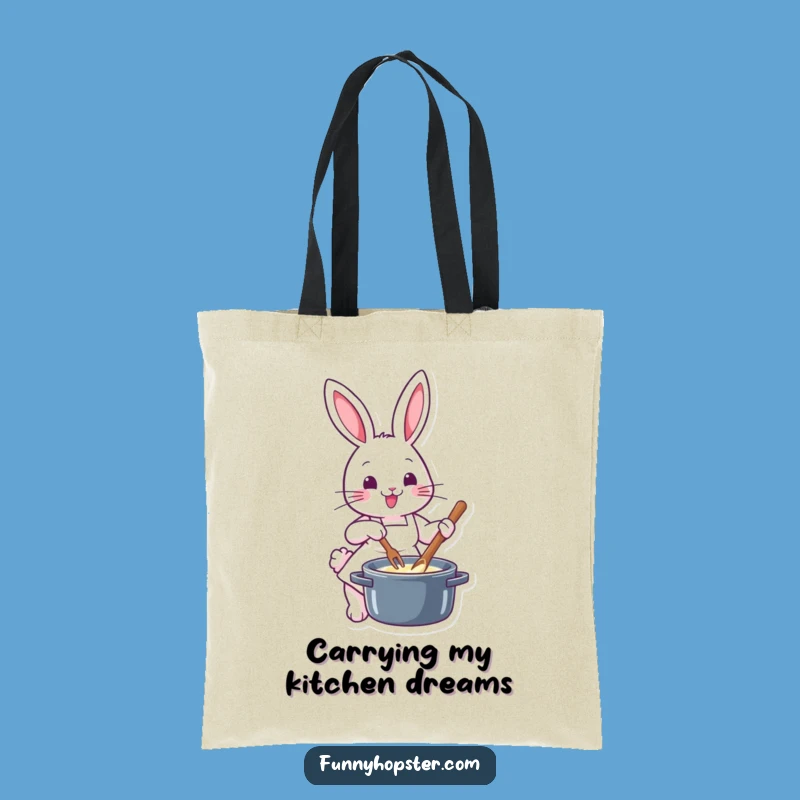 Funny Chef Rabbit Tote Bag: Carry Your Laughs & Groceries - Great Gift!