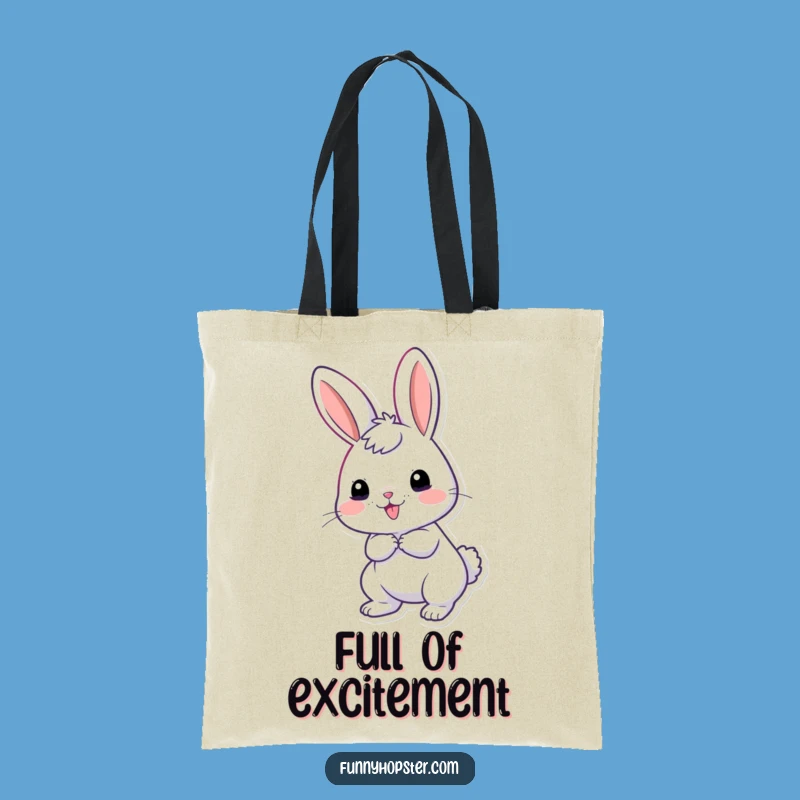 Funny Giddy Rabbit Tote Bag: Carry Your Excitement Everywhere