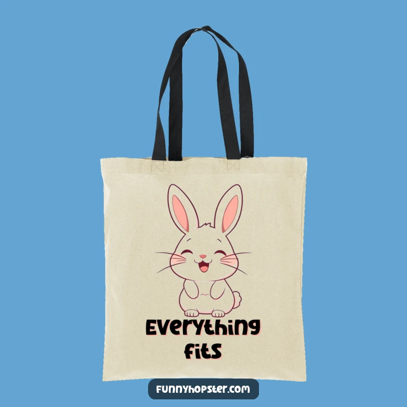 Funny Whiskered Rabbit Tote Bag: Carry Your Joy!